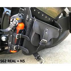 Bőr táska S62 REAL italtartóval H-D SOFTAIL