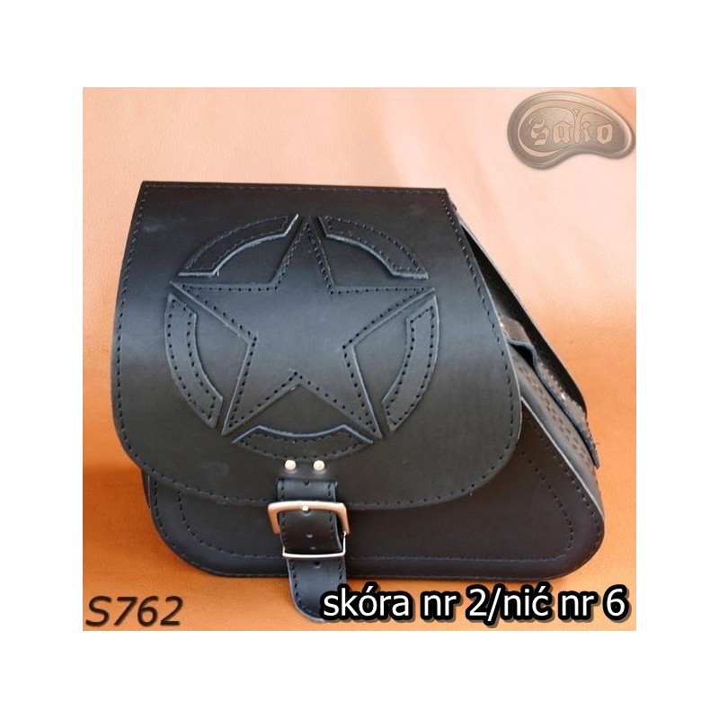LEATHER SADDLEBAG S762 H-D SPORTSTER  without bracket