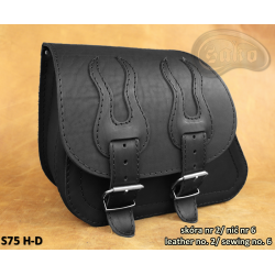 LEATHER SADDLEBAG S75 H-D SPORTSTER without bracket