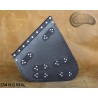 LEATHER SADDLEBAG S54 SEWN-ON SKULL H-D SOFTAIL