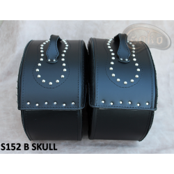 LEATHER SADDLEBAGS S152 SKULL