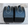 LEATHER SADDLEBAGS S152 SKULL