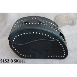 LEATHER SADDLEBAGS S152 SKULL