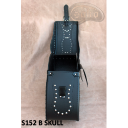LEATHER SADDLEBAGS S152 SKULL