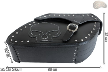 LEATHER SADDLEBAGS S51 Skull