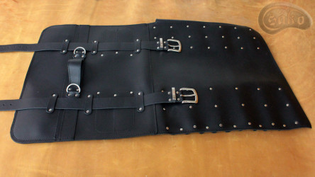 Taška / pouzdro na nůž   ČERNÁ lícová KŮŽE (model 4)