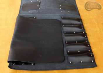 Taška / pouzdro na nůž   ČERNÁ lícová KŮŽE (model 4)