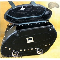 LEATHER SADDLEBAGS S04 FLAME  **TO REQUEST**