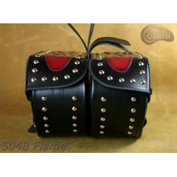 LEATHER SADDLEBAGS S04 FLAME  **TO REQUEST**