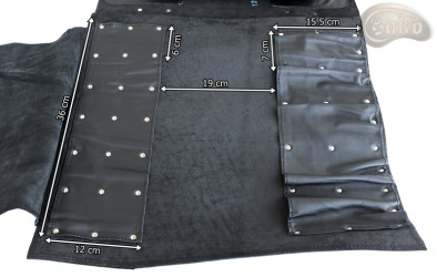 Taška / pouzdro na nůž ČERNÁ lícová KŮŽE PUNISHER (model 4)