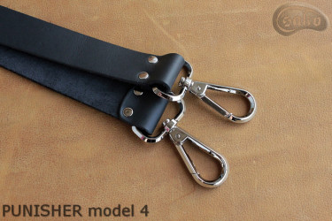 Taška / pouzdro na nůž ČERNÁ lícová KŮŽE PUNISHER (model 4)