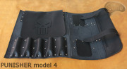 Taška / pouzdro na nůž ČERNÁ lícová KŮŽE PUNISHER (model 4)