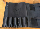Taška / pouzdro na nůž ČERNÁ lícová KŮŽE PUNISHER (model 4)