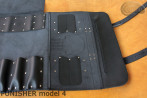 Taška / pouzdro na nůž ČERNÁ lícová KŮŽE PUNISHER (model 4)