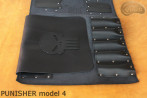 Taška / pouzdro na nůž ČERNÁ lícová KŮŽE PUNISHER (model 4)