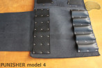 Taška / pouzdro na nůž ČERNÁ lícová KŮŽE PUNISHER (model 4)