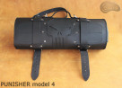 Taška / pouzdro na nůž ČERNÁ lícová KŮŽE PUNISHER (model 4)