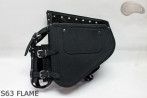 LEATHER SADDLEBAG S63 FLAME H-D SOFTAIL