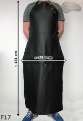 Tablier cuir F17 deux pièces de protection/boucher/soudeur/cuisinier/barbecue/serrurier