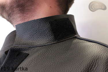 Veste de soudeur en cuir F19 avec fermeture velcro