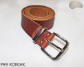 PA9 cognac leather trouser belt
