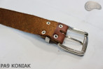 PA9 cognac leather trouser belt