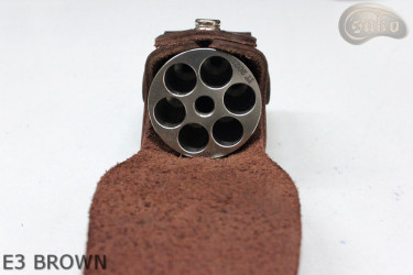 E3 HNĚDÝ6 obal pouzdra na buben revolveru Remington ráže 44