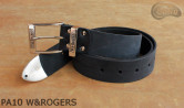 Ceinture de pantalon en cuir PA10 W&ROGERS avec embout en métal