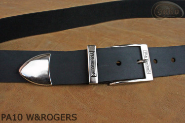 PA10 W&ROGERS Leather trouser belt with metal tip