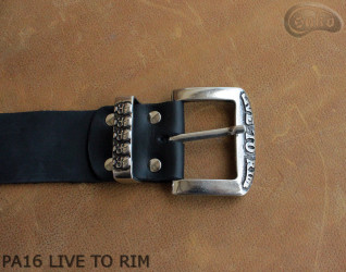 PA16 LIVE TO RIM Leather trouser belt
