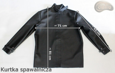 Veste de soudeur en cuir F19 avec fermeture velcro