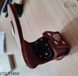 E3 HNĚDÝ3 obal pouzdra na buben revolveru Remington ráže 44  COLT1860