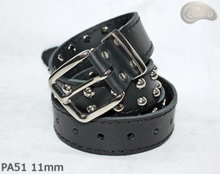 Kožený pásek na kalhoty/sukně PA51 s 11mm ozdobnými nýty