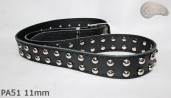PA51 leather strap with 11 mm decorative rivets