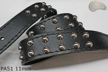 PA51 leather strap with 11 mm decorative rivets