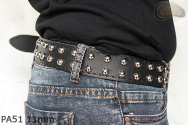 PA51 leather strap with 11 mm decorative rivets