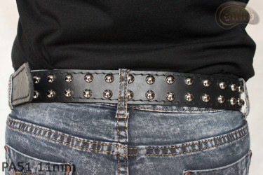 PA51 leather strap with 11 mm decorative rivets