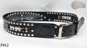 Motorcycle leather trouser belt PM2, length ~ 110,5 cm