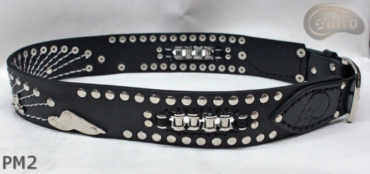 Motorcycle leather trouser belt PM2, length ~ 110,5 cm