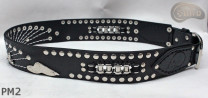 Motorcycle leather trouser belt PM2, length ~ 110,5 cm