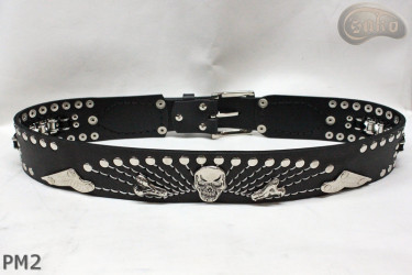 Motorcycle leather trouser belt PM2, length ~ 110,5 cm