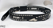 Motorcycle leather trouser belt PM2, length ~ 110,5 cm