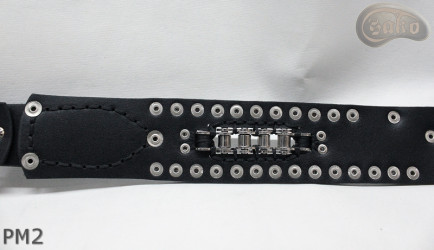 Kožený pásek PM2 pro kalhoty motorkářského stylu. DÉLKA ~ 110,5 cm