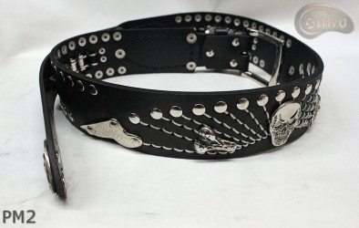 Motorcycle leather trouser belt PM2, length ~ 110,5 cm