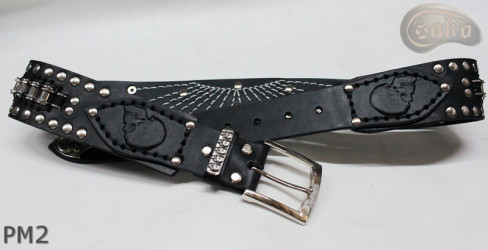 Motorcycle leather trouser belt PM2, length ~ 110,5 cm