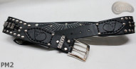 Motorcycle leather trouser belt PM2, length ~ 110,5 cm