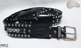 Motorcycle leather trouser belt PM2, length ~ 110,5 cm