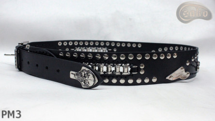 Motorcycle leather trouser belt PM3, length ~ 115 cm