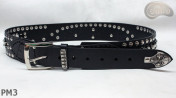 Motorcycle leather trouser belt PM3, length ~ 115 cm