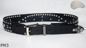 Motorcycle leather trouser belt PM3, length ~ 115 cm